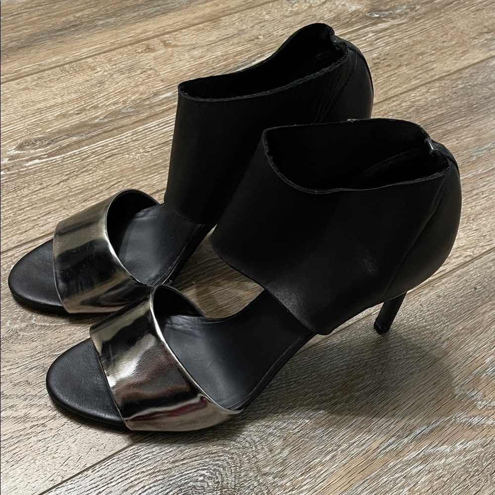 Vince Black and Silver Heels